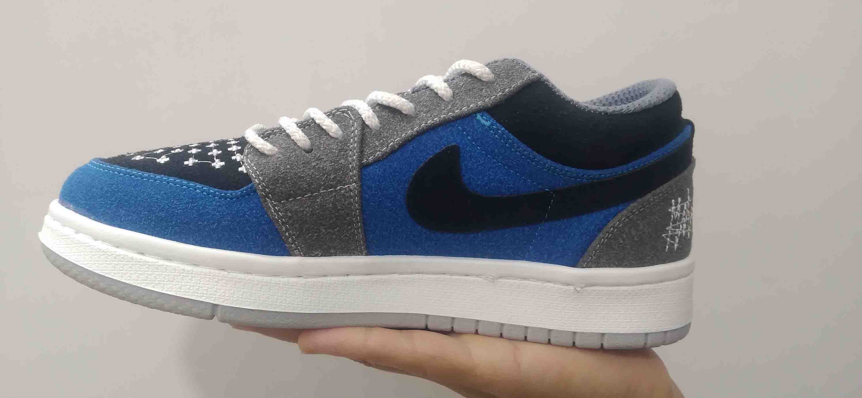 کتونی نایک ترویس مشکی آبی کد207