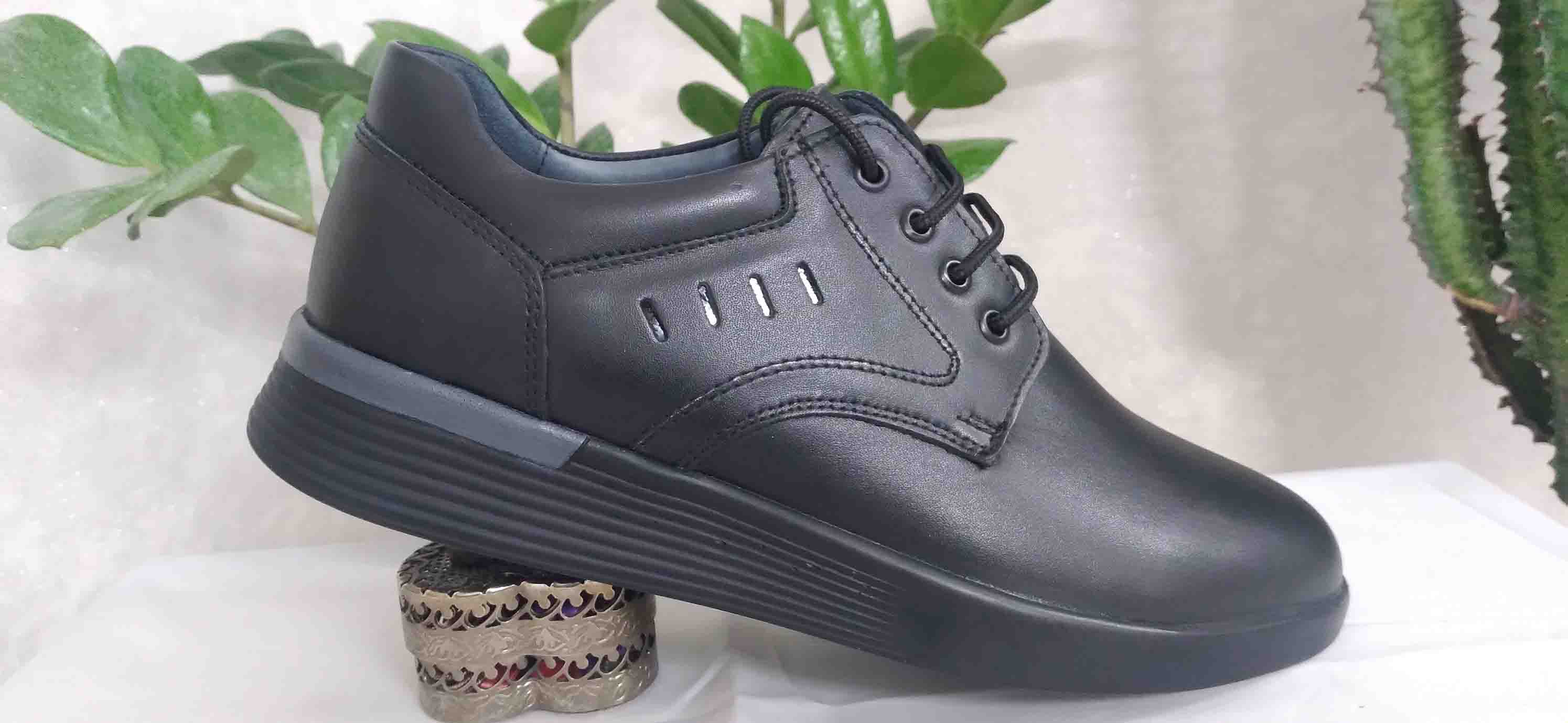 کفش چرمی مردانه دلپا بند دار کد 280