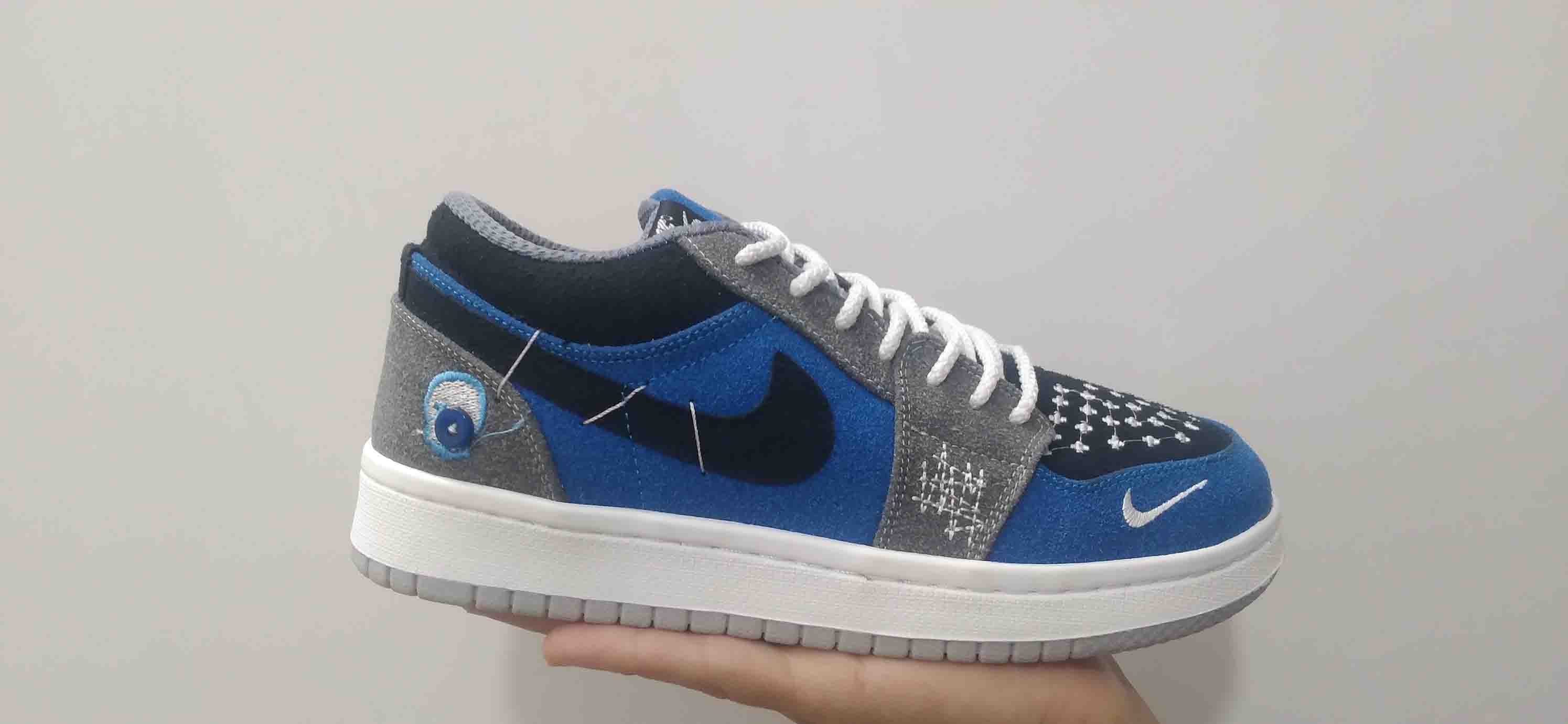 کتونی نایک ترویس مشکی آبی کد207