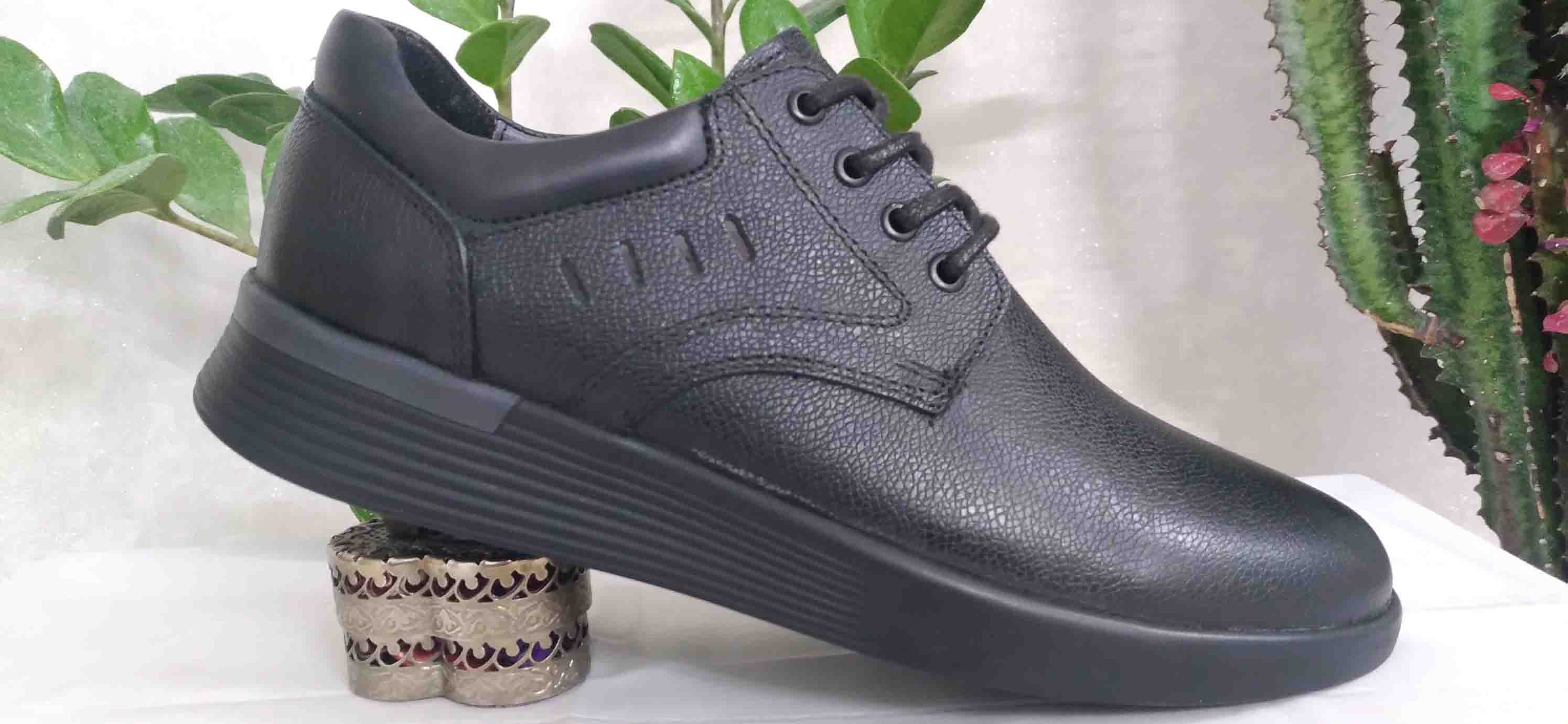 کفش چرمی مردانه دلپا بند دار کد 281