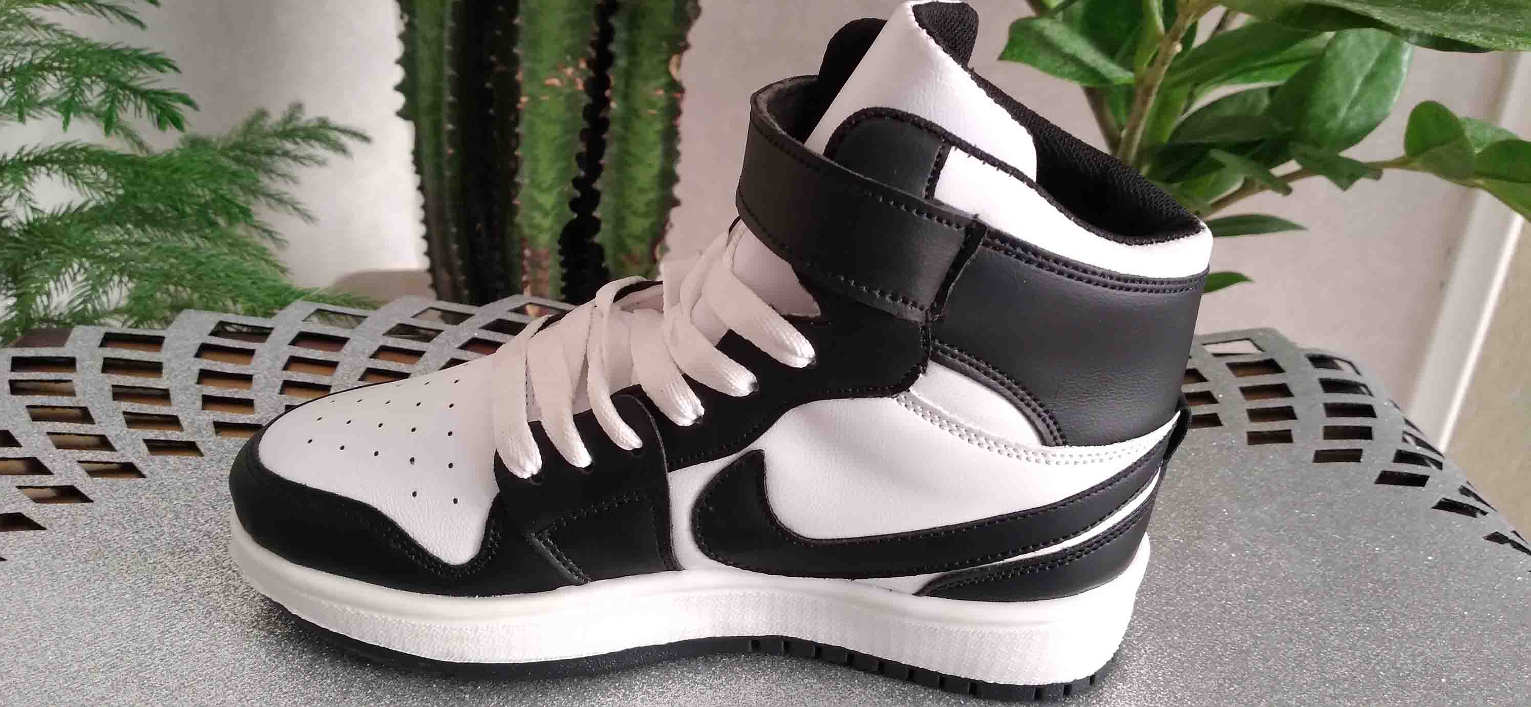 کتونی نایک جردن ساقدار  سفید مشکی کد259