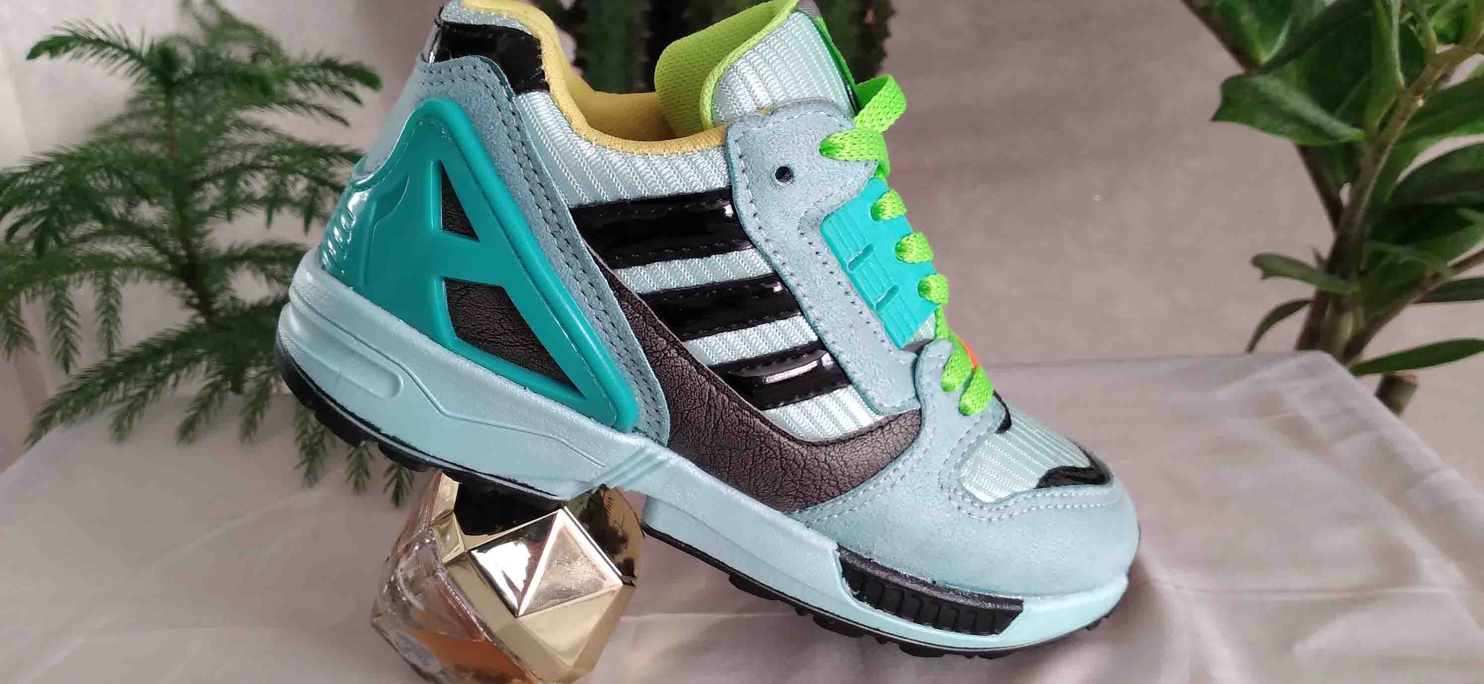 کتونی آدی داس آبی فیروزه ای کد269