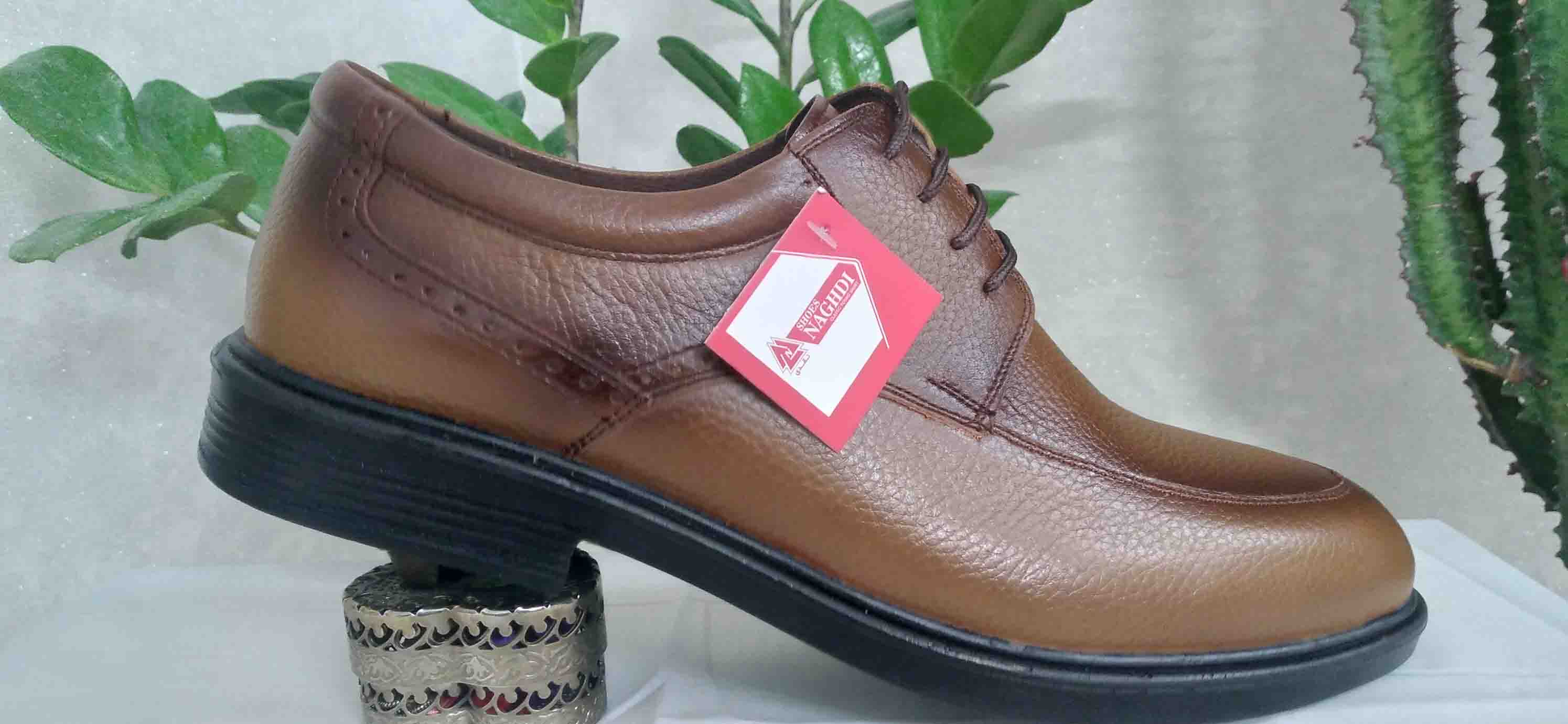 کفش چرمی بزرگ پا برند نقدی بندی  کد 279